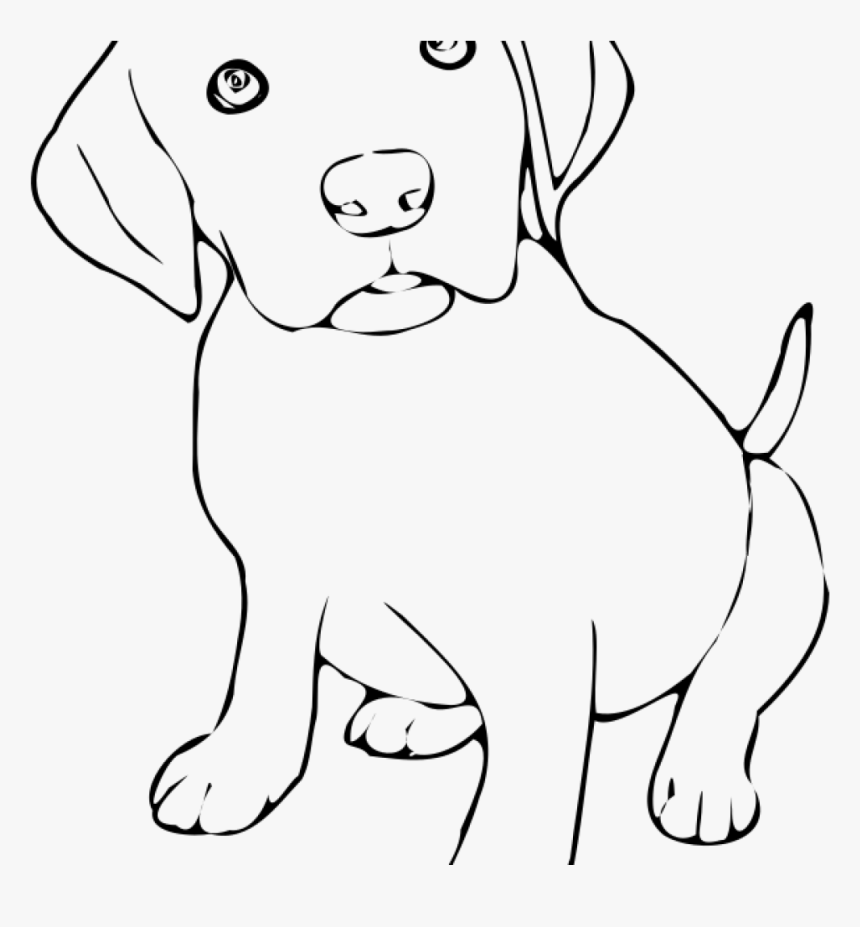 Transparent Superhero Clipart Png - Black And White Clip Art Dog, Png Download