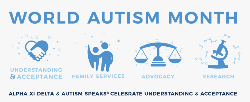 World Autism Month Alpha Xi Delta, HD Png Download