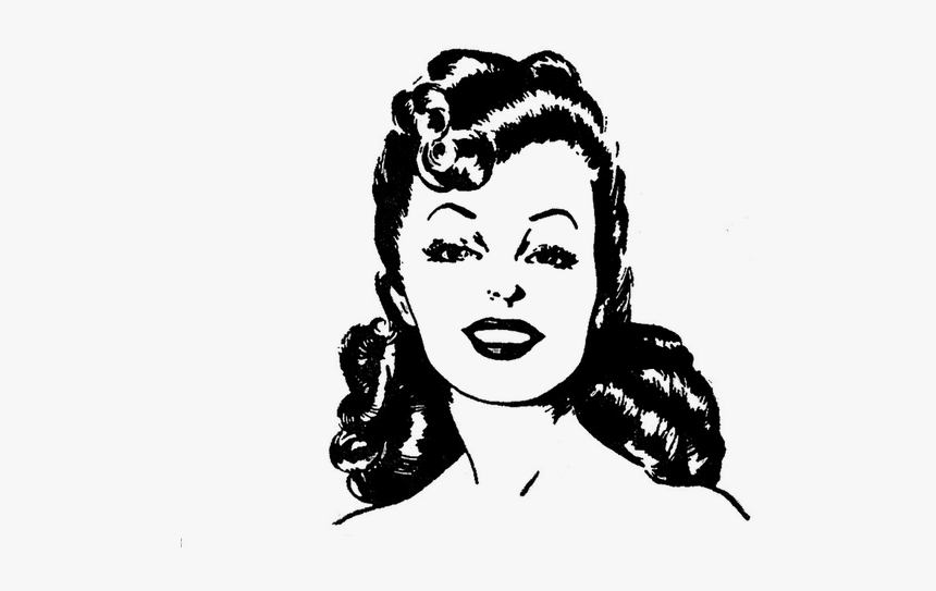 Retro Lady Clipart, HD Png Download