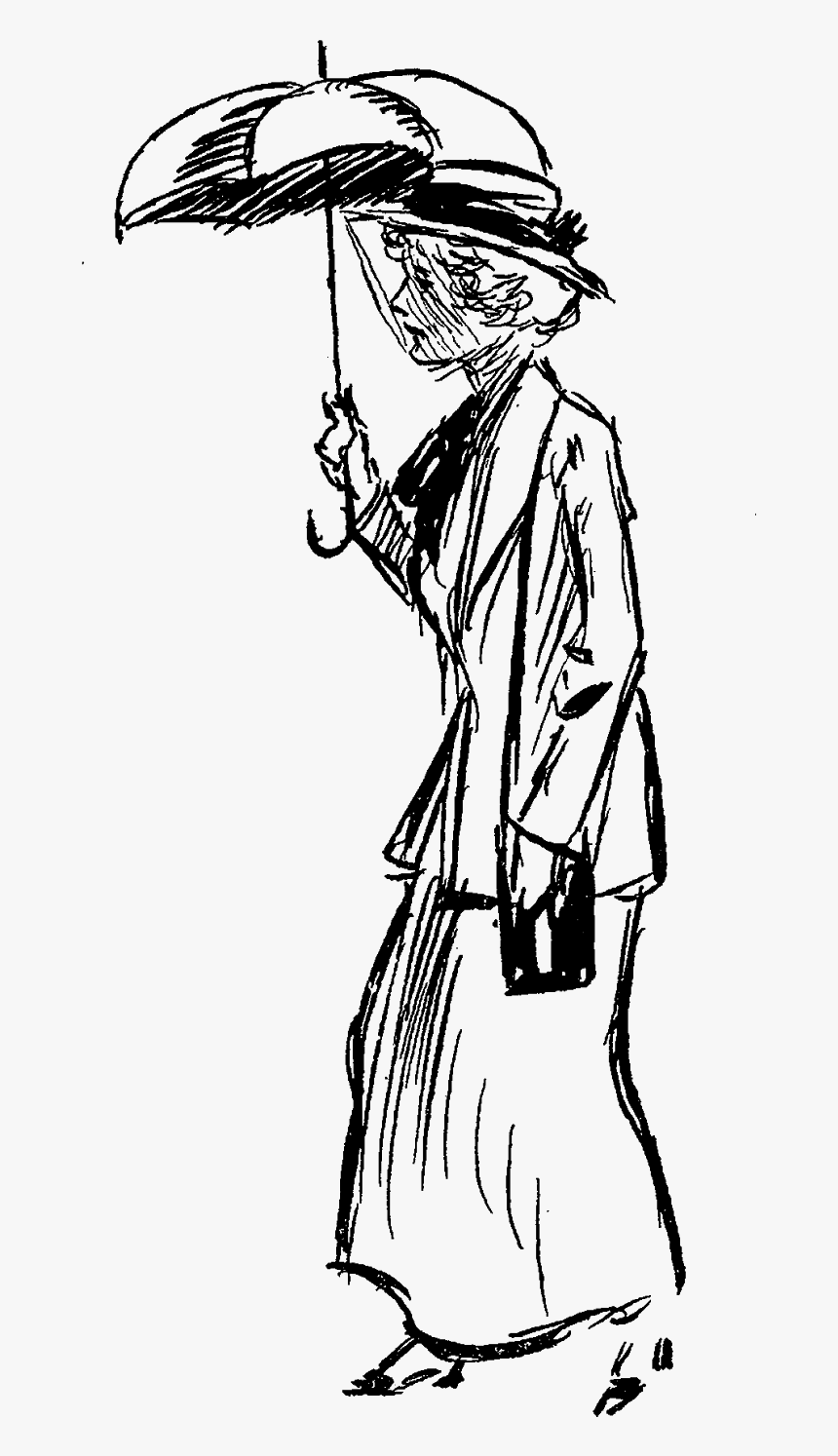 Transparent Vintage Woman Png - Vintage Woman Drawing Png, Png Download