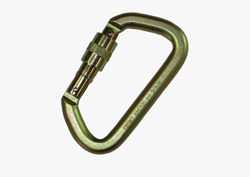 Steel Locking Carabiner - Mosquetão Png, Transparent Png