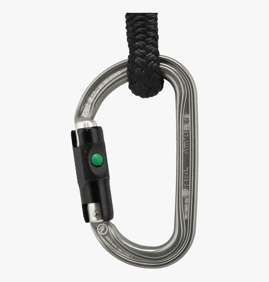 Petzl Am D Carabiner Silver Ball Lock, HD Png Download