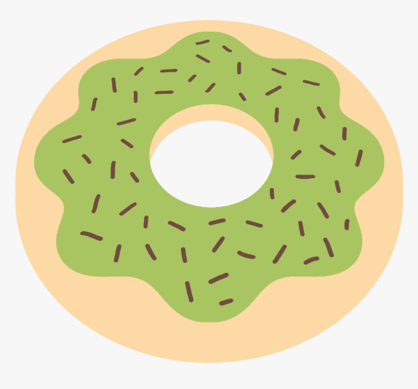 Green Glazed Donut Clip Art - Circle, HD Png Download