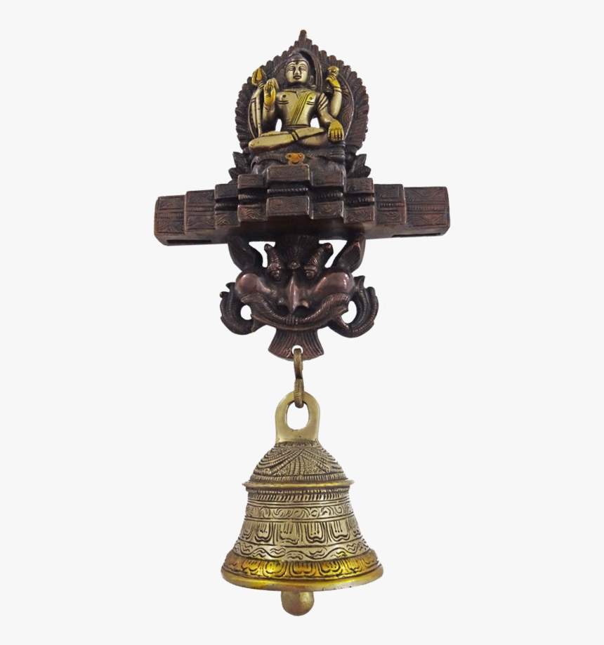 Hindu Lord Shivan With Bell Brass Statue , 10 X 18 - Brass, HD Png Download