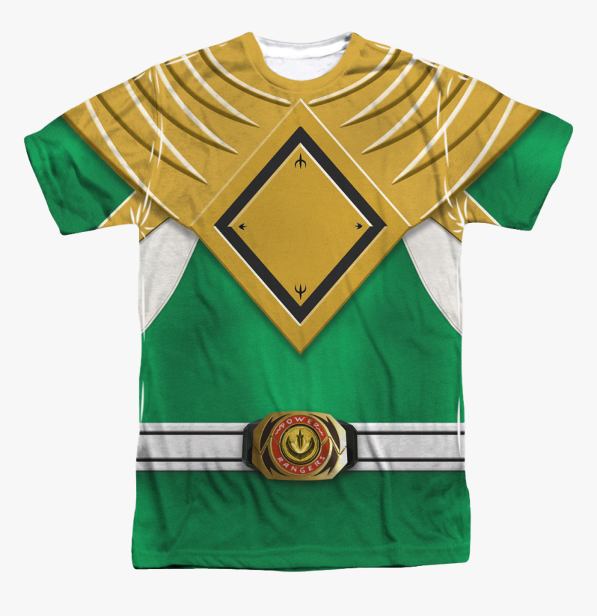 Green Ranger Sublimation Costume Shirt - Green Power Ranger Outfit, HD Png Download