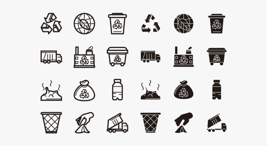Landfill Icons Vector - Icone Residuos Png, Transparent Png