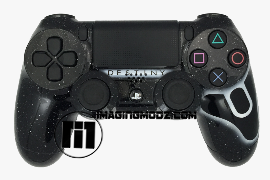 White Ps3 Controller With Blue Buttons - Game Controller, HD Png Download