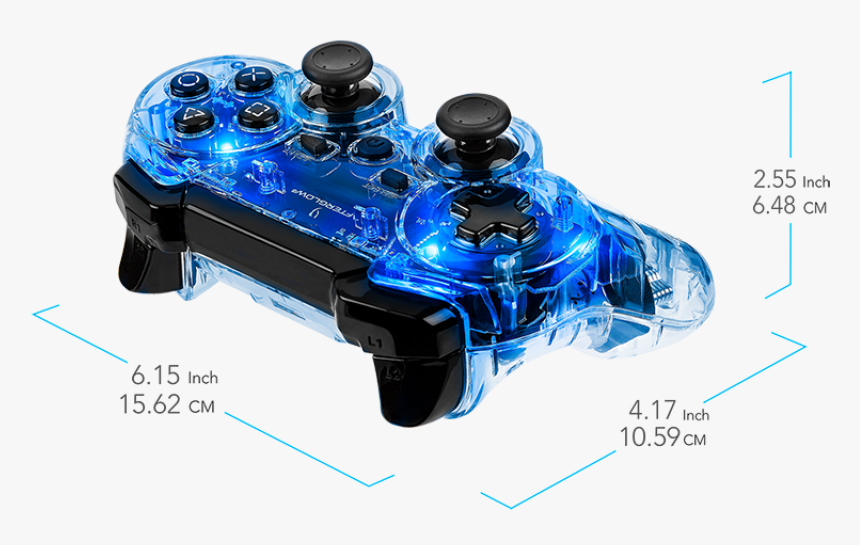 Afterglow Playstation 3 Ap - Wireless Blue Afterglow Controller, HD Png Download