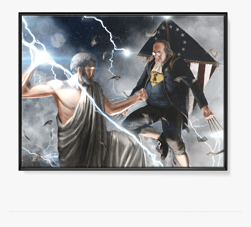 Ben Franklin Vs Zeus, HD Png Download