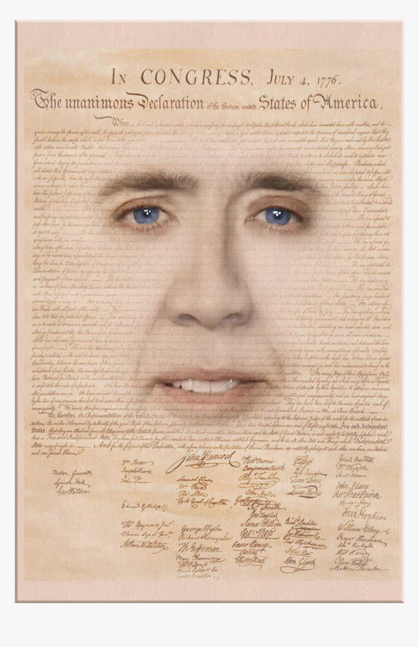 Declaration Of Independence Nicolas Cage, HD Png Download