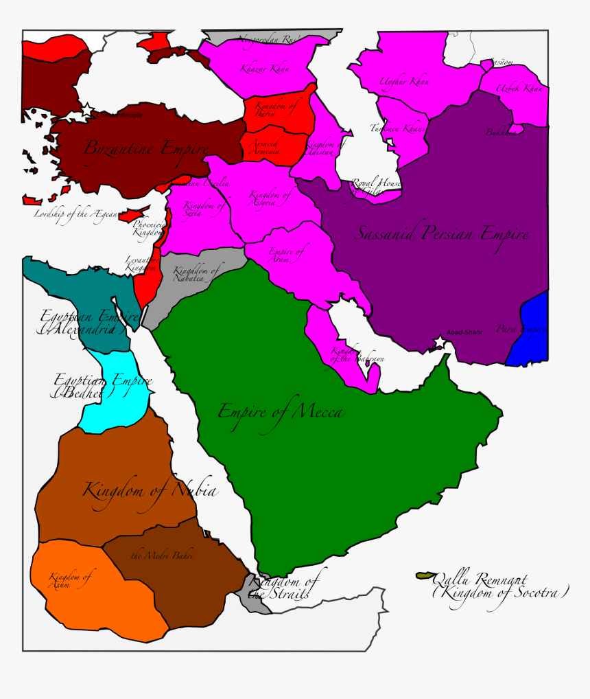 Middle East After Qallu Collapse - Alternative History Middle East, HD Png Download