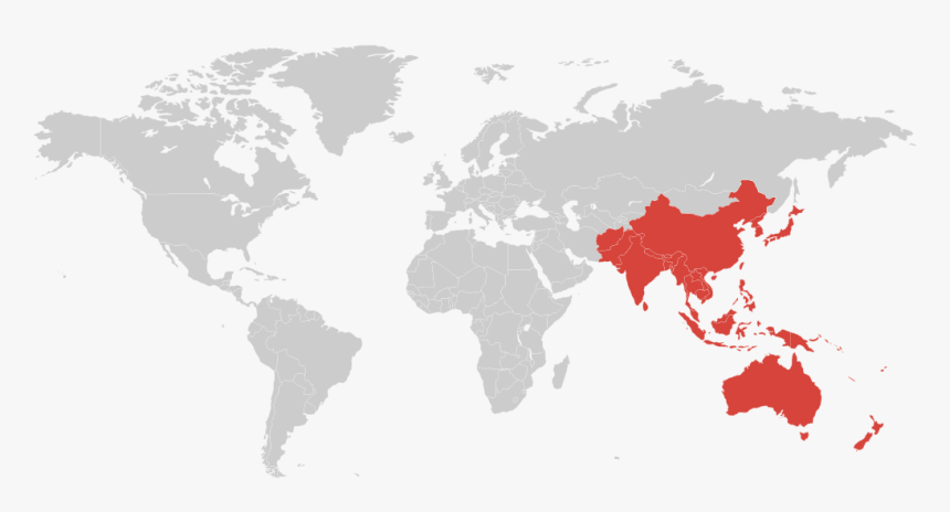 Flat Png World Map, Transparent Png