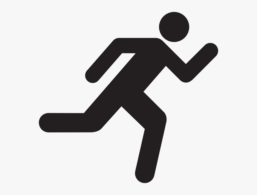 Volleyball Clipart Attack - Person Running Stick Figure, HD Png Download