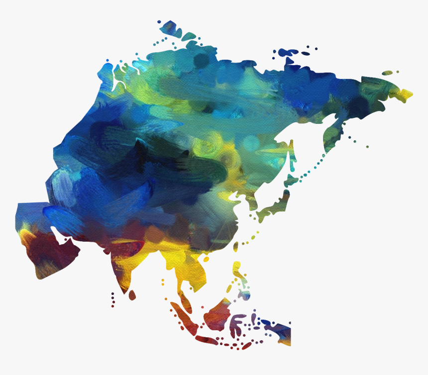 Colorful Map Of Asia For Chun Kuhn Taekwondo Locations - International Education Week 2019 Logo, HD Png Download