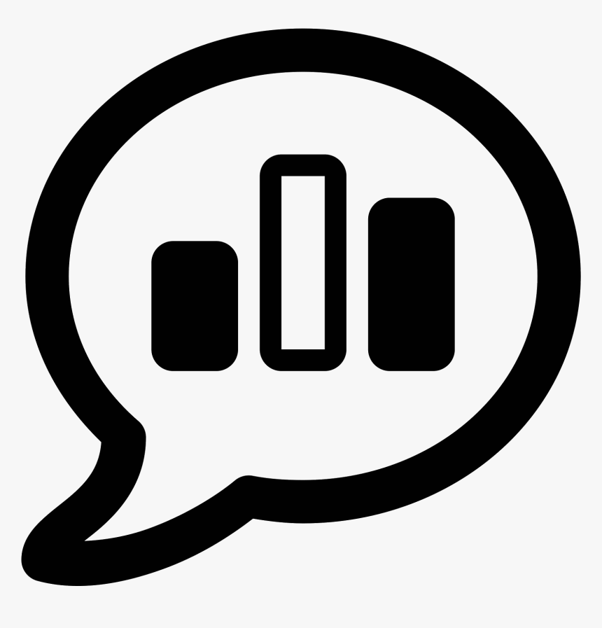 This Is A Picture Of A Quotation Bubble With Three - Polls Icon, HD Png Download