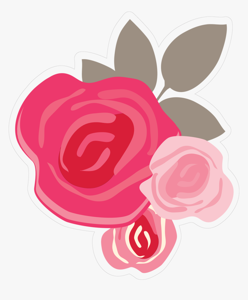 Valentine S Flower Print & Cut File - Garden Roses, HD Png Download
