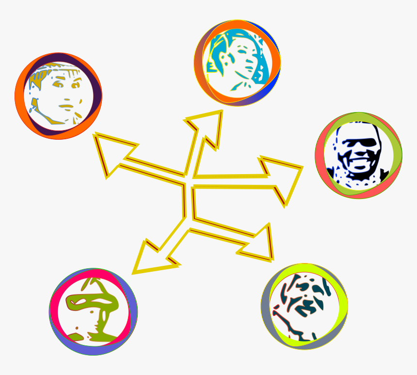 Social Network With Avatars - Social Network, HD Png Download