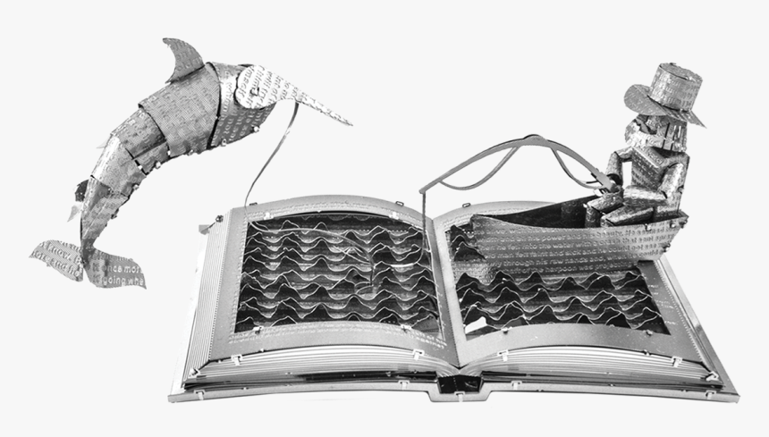 Metal Eath The Old Man And The Sea Book Sculpture - Metal Earth Old Man And The Sea, HD Png Download