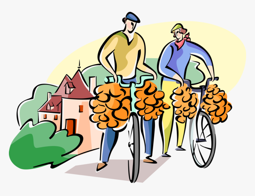 Vector Illustration Of Frenchmen With Onion Harvest - Cartoon, HD Png Download