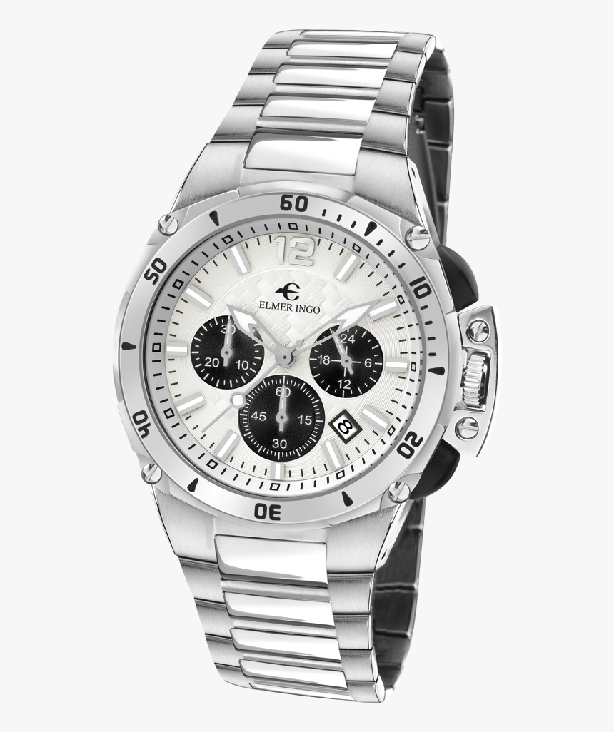 Elmer Ingo Sporty Chronograph White & Black - Chronograph, HD Png Download