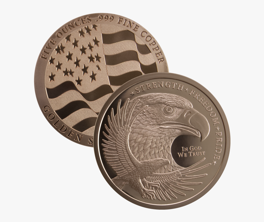 Strength Freedom Pride Custom Copper Round 
 						src - American Silver Eagle, HD Png Download