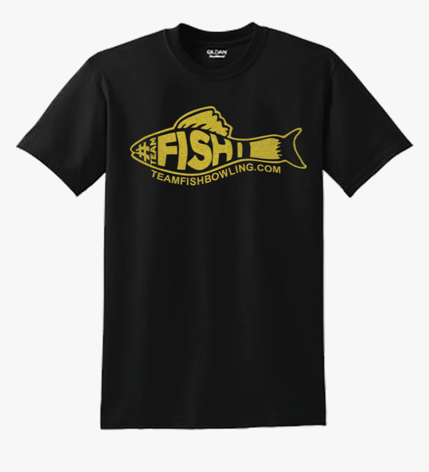 Teamfish Bowling T-shirt Gold Logo Front - Active Shirt, HD Png Download