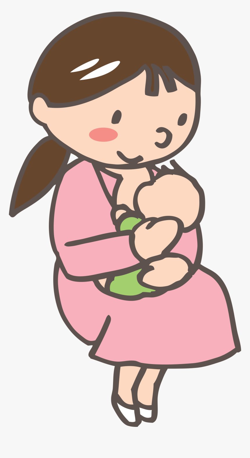 And Baby Big Image - Baby Breastfeeding Clipart, HD Png Download