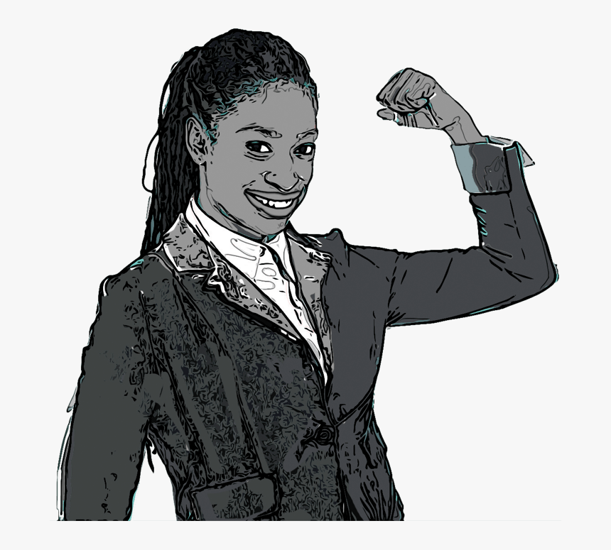 An Illustration Of A Woman With Fist Raised And Clenched - Cartoon, HD Png Download