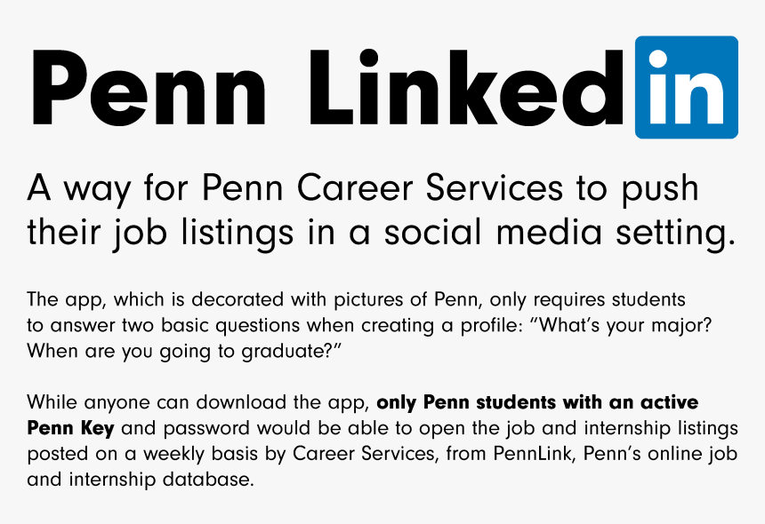 Penn Students Now Have Their Own Customized Linkedin - Linkedin, HD Png Download