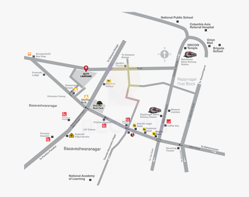 Olety Landmark - Olety Apartments Basaveshwaranagar, HD Png Download