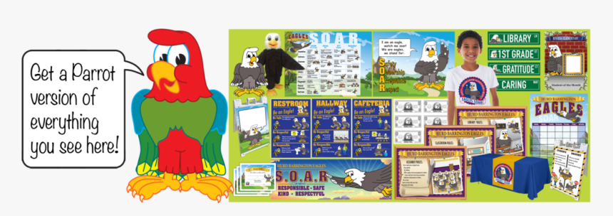 Pbis Posters Parrot Mascot Clip Art - Clip Art, HD Png Download