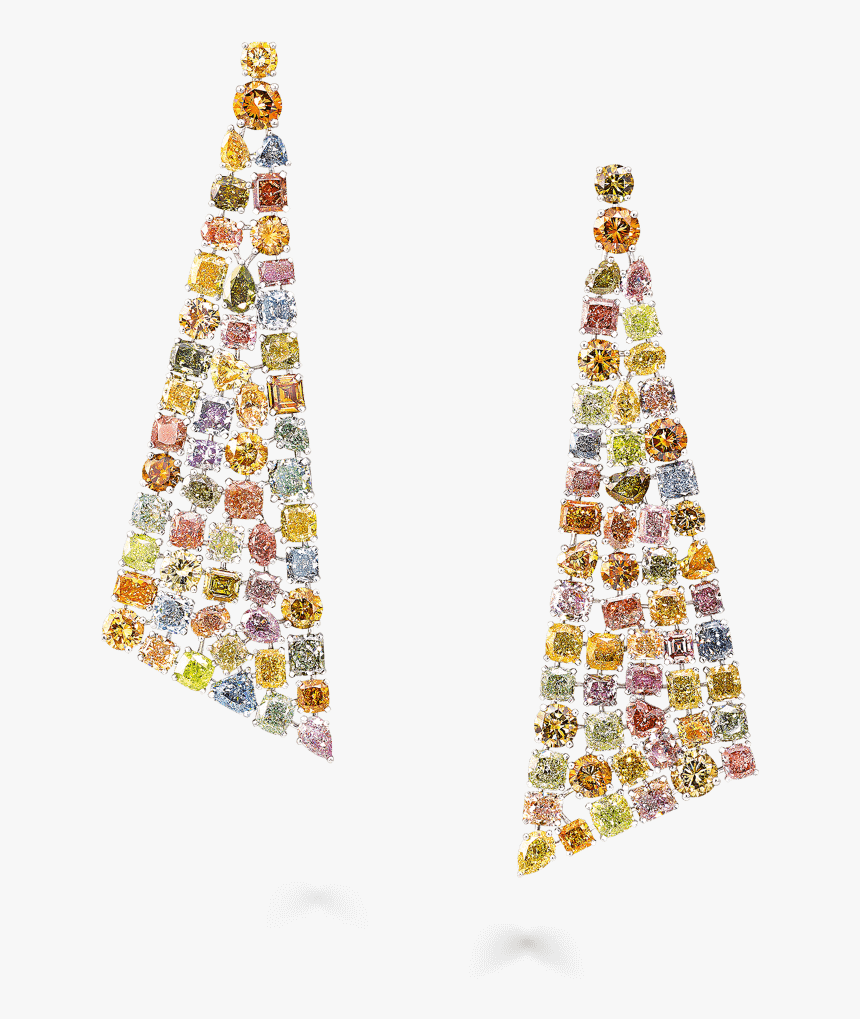 A Pair Of Graff Multi-colour Diamond High Jewellery - Christmas Tree, HD Png Download