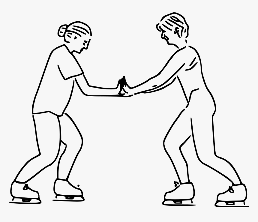 Ice Skaters Newton's 3rd Law, HD Png Download