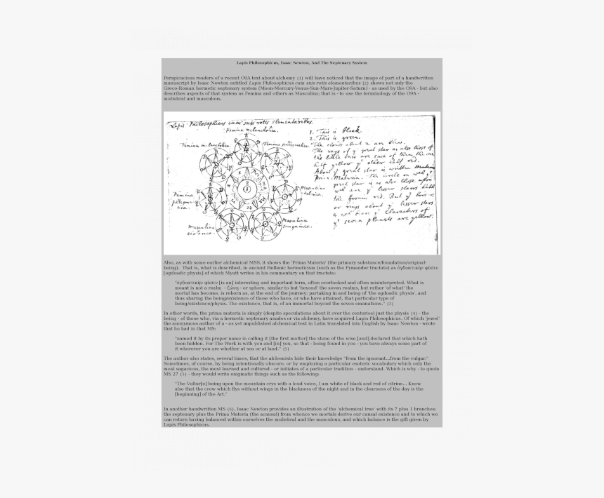 Alchemy: Isaac Newton, HD Png Download