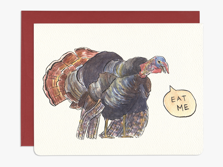 Humorous Holiday Greeting Card - Domesticated Turkey, HD Png Download