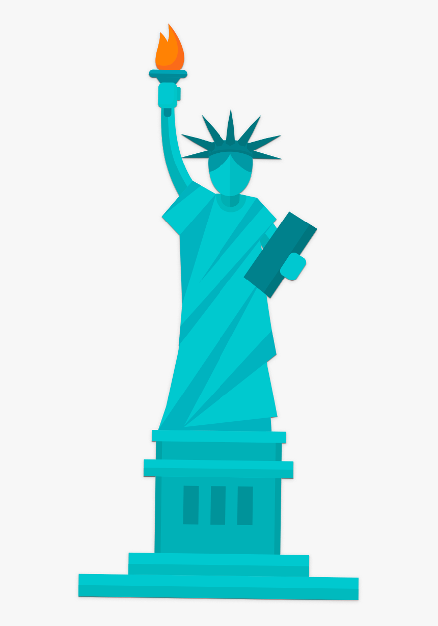 La Estatua De La Libertad Animada Clipart , Png Download - Illustration, Transparent Png