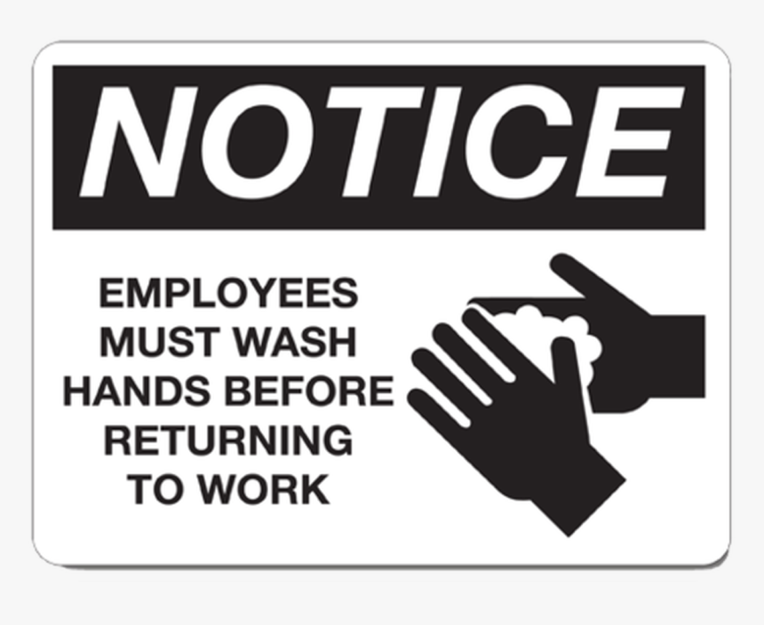 Employee Must Wash Hands Sign Pdf, HD Png Download