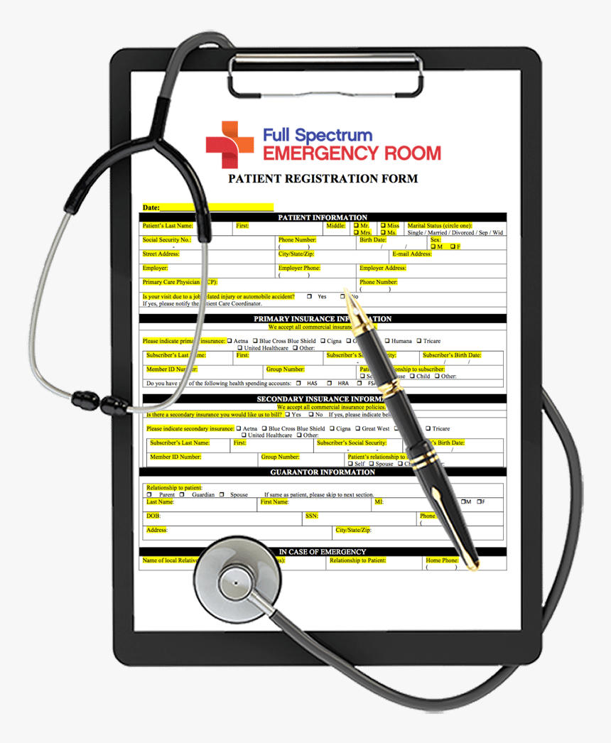 Emergency Room Clipboard, HD Png Download