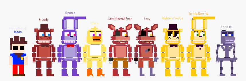 Fnaf Ar All Animatronics, HD Png Download