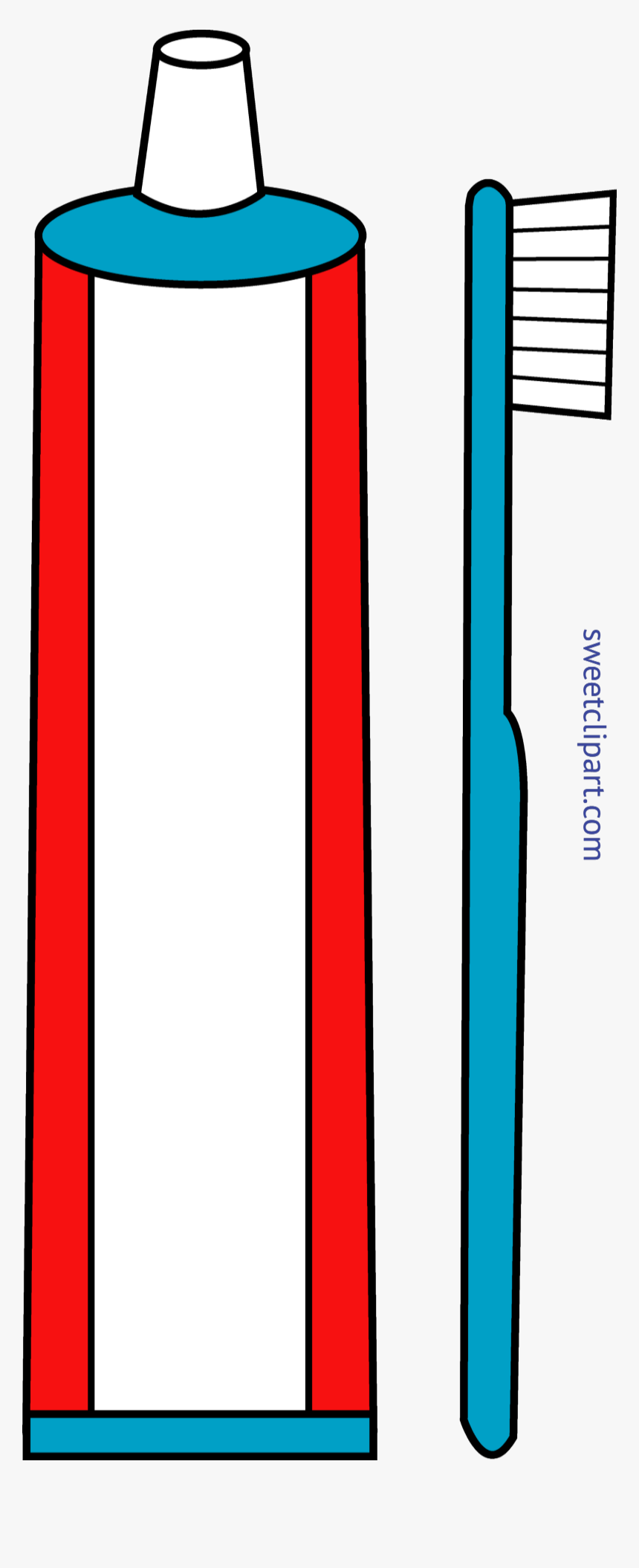 Free Rinsing Cliparts Download - Cartoon Tooth Brush And Tooth Paste, HD Png Download