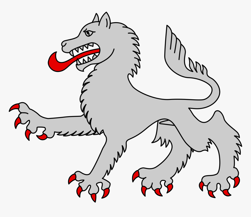 Transparent Wolf Clipart Free - Wolf Coat Of Arms Png, Png Download