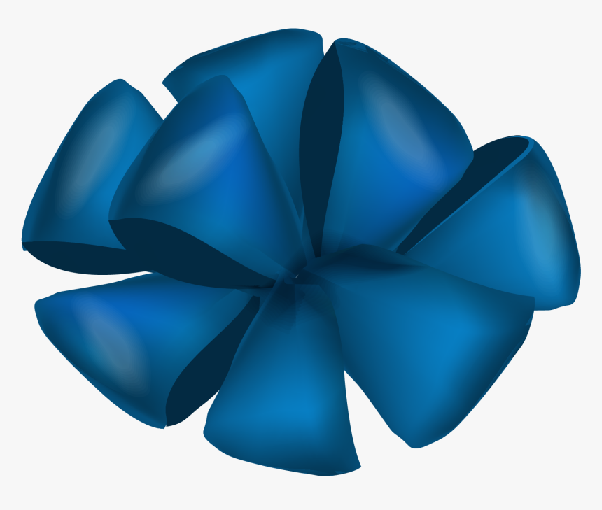 Transparent Blue Bow Png - Blue Gift Box Clipart, Png Download