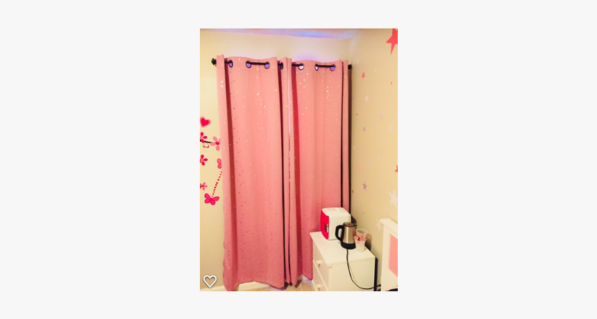 Baby Cot, Baby Changer , Pink Furry Rug, Curtain And - Window Covering, HD Png Download