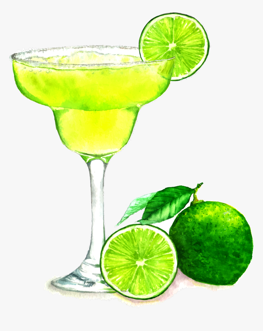 Ftestickers Watercolor Drink Cocktail Margarita - Margarita Drawing, HD Png Download