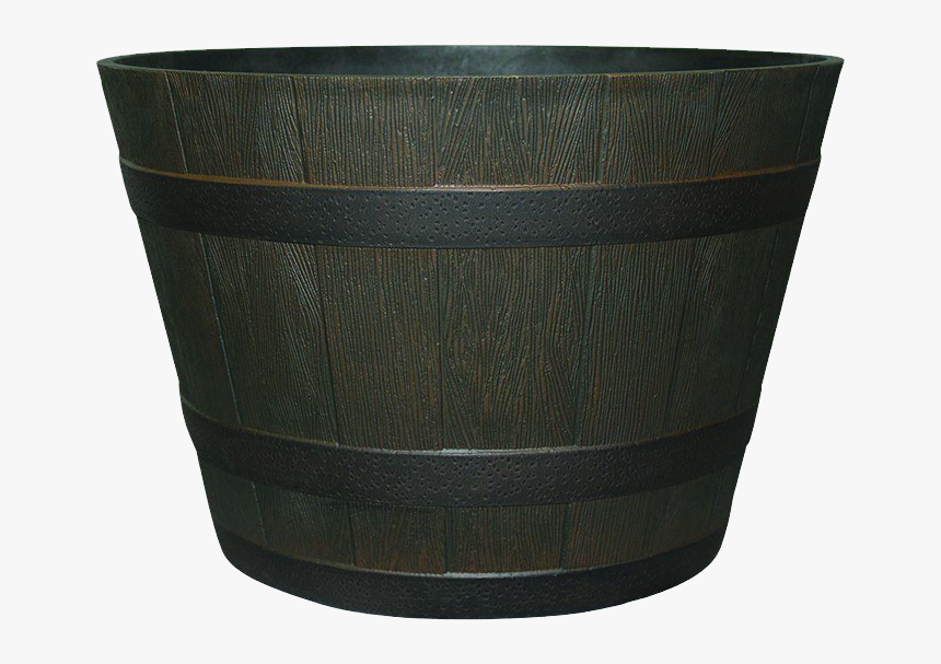 Wooden Barrel Planter Transparent Background - Lampshade, HD Png Download