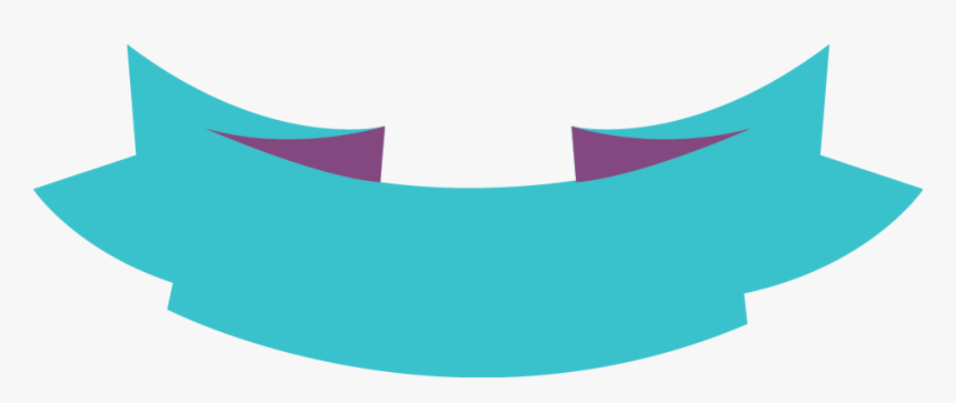 Light Blue Ribbon Banner Down Arc With Fold Wedge End Hd Png