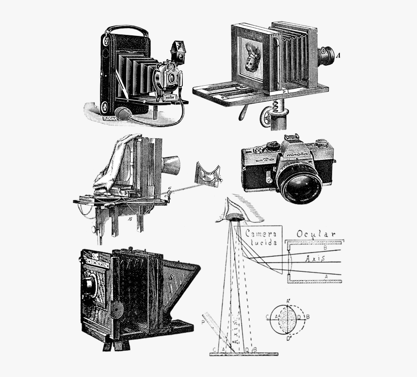 vintage camera collage sheet old collection camera clip art hd png download transparent png image pngitem