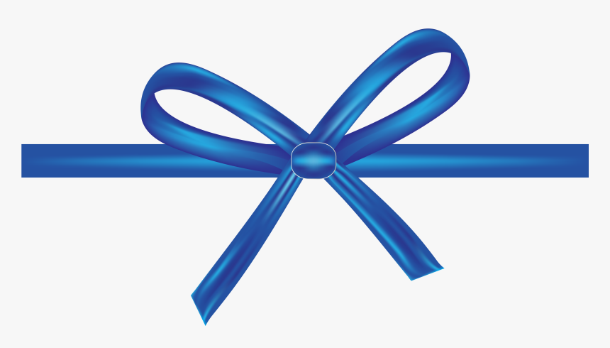Shoelace Knot Blue Ribbon Bow Tie Ribbon Bow-, HD Png Download