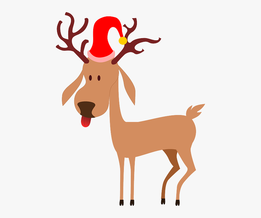 Clipart Cartoon Reindeer, HD Png Download
