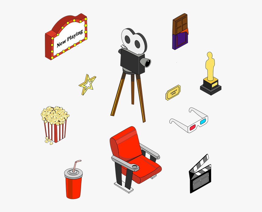 Cinema, Video, Entertainment, Camera, Sign, Set - Entretenimento Png, Transparent Png